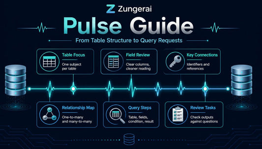 Zungerai Pulse Guide diagram on a dark background with blue elements
