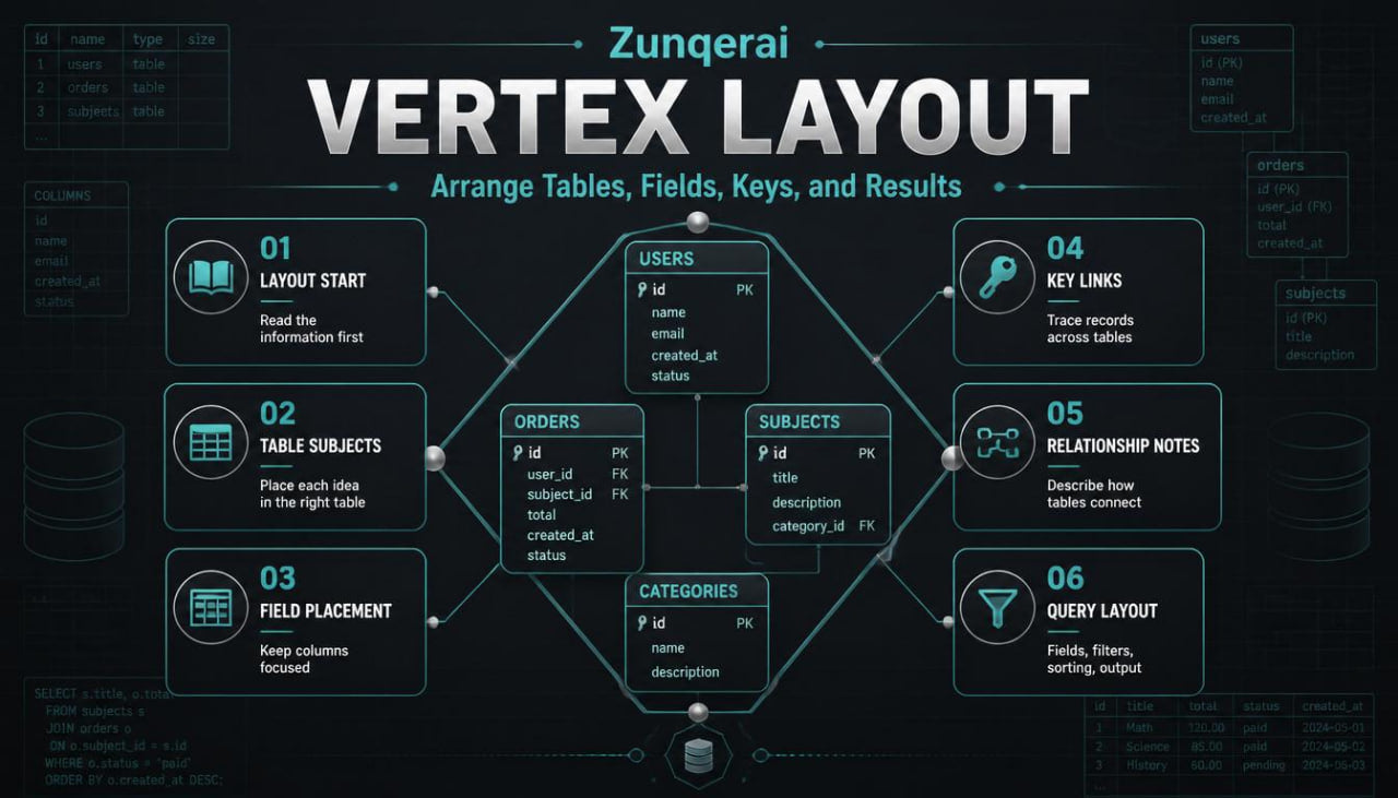 Zungerai Vertex Layout diagram on a dark background